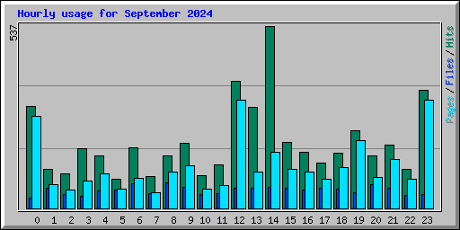 Hourly usage for September 2024