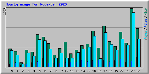 Hourly usage for November 2025