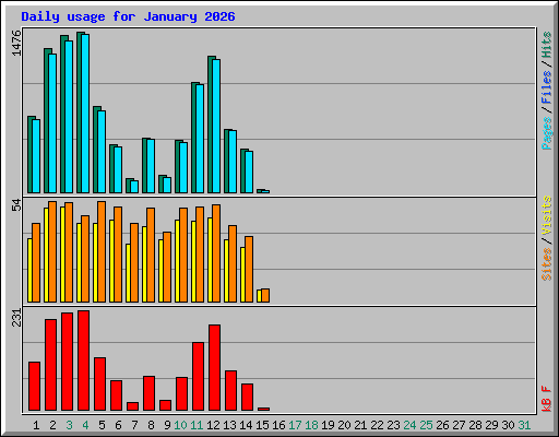 Daily usage for January 2026