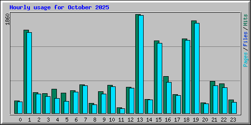 Hourly usage for October 2025