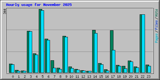 Hourly usage for November 2025