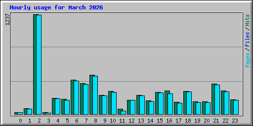 Hourly usage for March 2026
