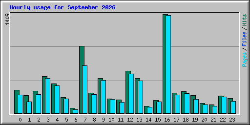 Hourly usage for September 2026