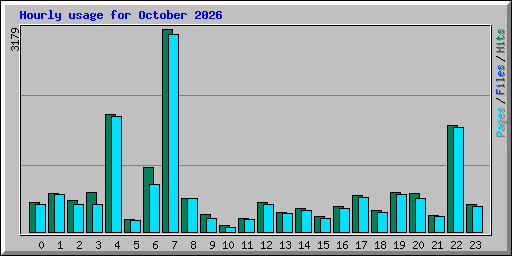 Hourly usage for October 2026